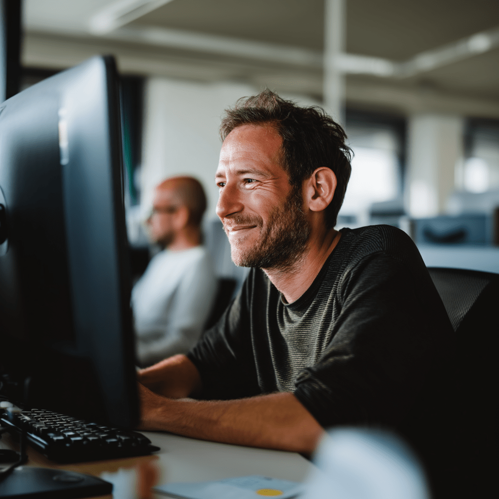 Das Foto zeigt einen Steuerberater, der im Saarland Mitarbeiter über www.arbeitgebersaarland.de sucht.